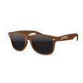 Faux Wood Sunglasses with side imprint